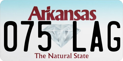 AR license plate 075LAG