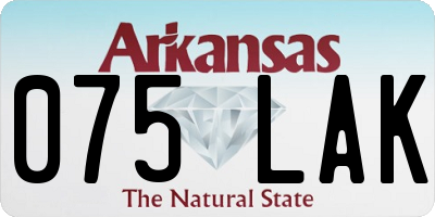 AR license plate 075LAK
