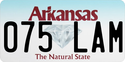 AR license plate 075LAM