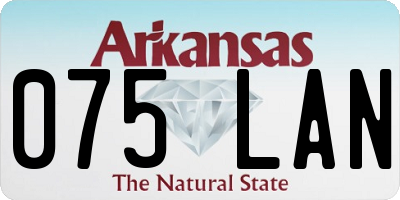 AR license plate 075LAN