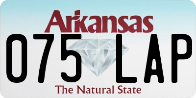 AR license plate 075LAP