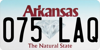 AR license plate 075LAQ