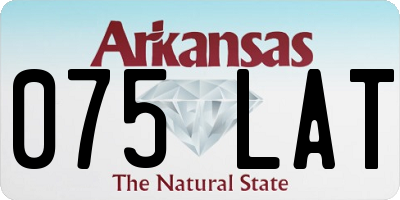 AR license plate 075LAT