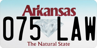 AR license plate 075LAW