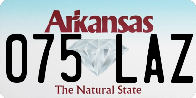 AR license plate 075LAZ