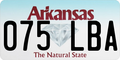 AR license plate 075LBA
