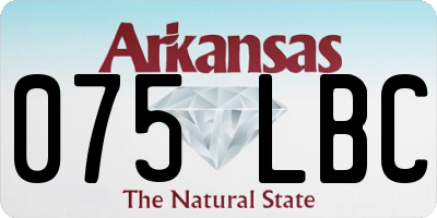 AR license plate 075LBC