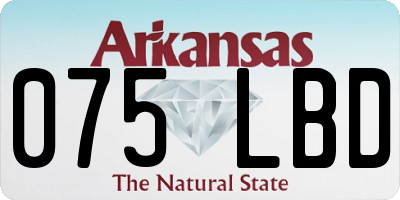 AR license plate 075LBD
