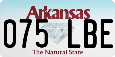 AR license plate 075LBE