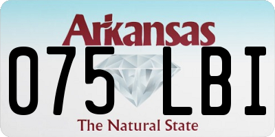 AR license plate 075LBI