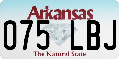 AR license plate 075LBJ