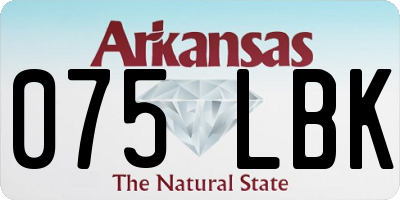 AR license plate 075LBK