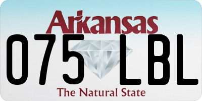 AR license plate 075LBL