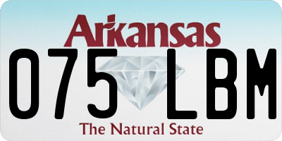 AR license plate 075LBM