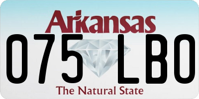 AR license plate 075LBO