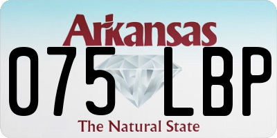 AR license plate 075LBP