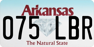 AR license plate 075LBR