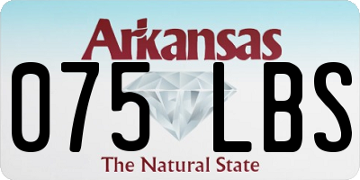 AR license plate 075LBS