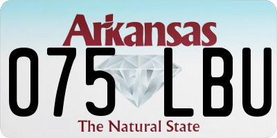 AR license plate 075LBU