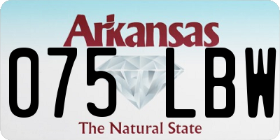 AR license plate 075LBW