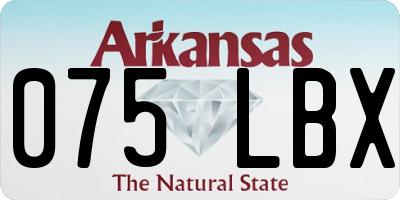 AR license plate 075LBX