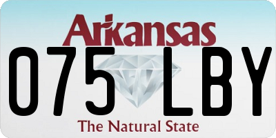 AR license plate 075LBY