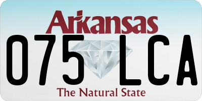 AR license plate 075LCA