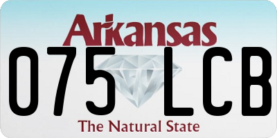 AR license plate 075LCB