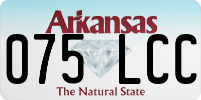 AR license plate 075LCC