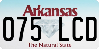 AR license plate 075LCD