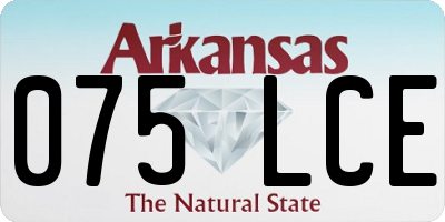 AR license plate 075LCE