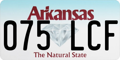 AR license plate 075LCF