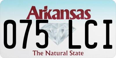 AR license plate 075LCI