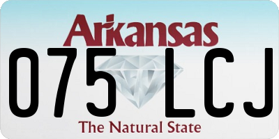 AR license plate 075LCJ