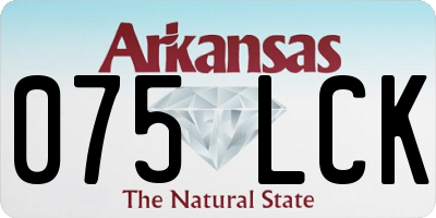 AR license plate 075LCK