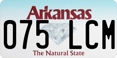 AR license plate 075LCM