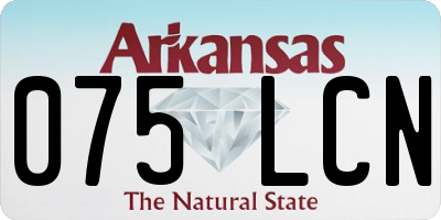 AR license plate 075LCN