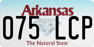 AR license plate 075LCP
