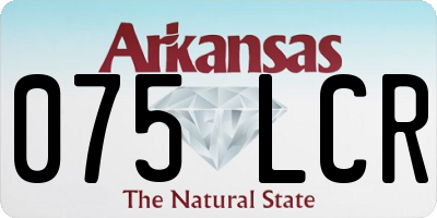 AR license plate 075LCR