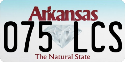AR license plate 075LCS
