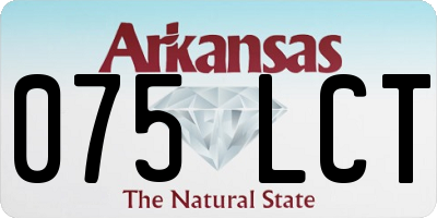 AR license plate 075LCT
