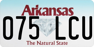 AR license plate 075LCU