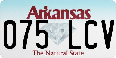 AR license plate 075LCV