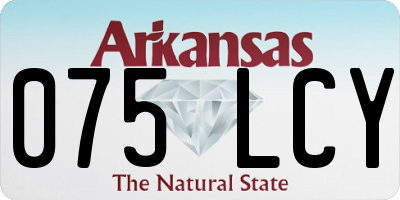 AR license plate 075LCY