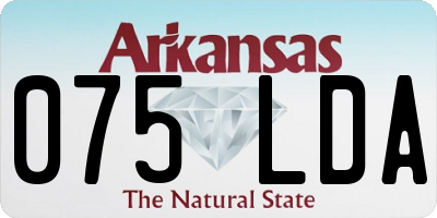 AR license plate 075LDA