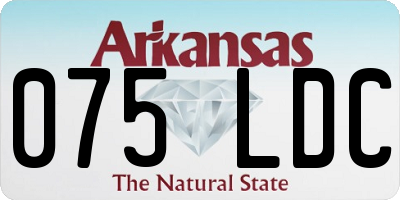 AR license plate 075LDC