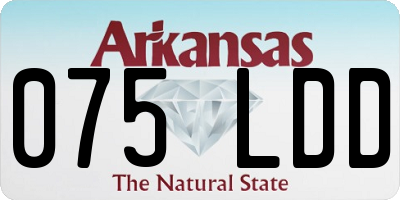 AR license plate 075LDD