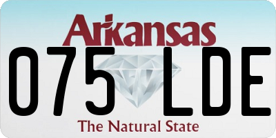 AR license plate 075LDE