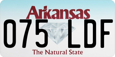 AR license plate 075LDF