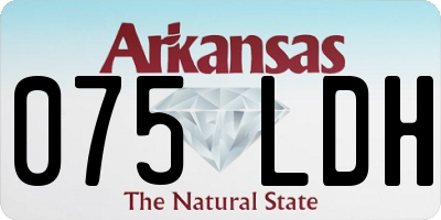 AR license plate 075LDH